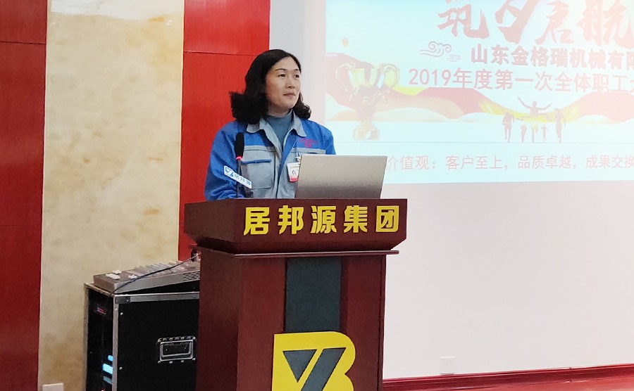 財務總監對2018年金格瑞公司賬目情況做詳細彙報發言