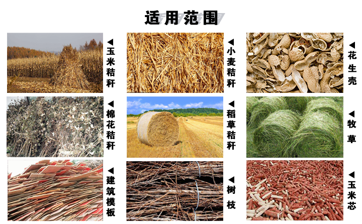 生物質顆粒機的原材料 生物質顆粒機的原材料